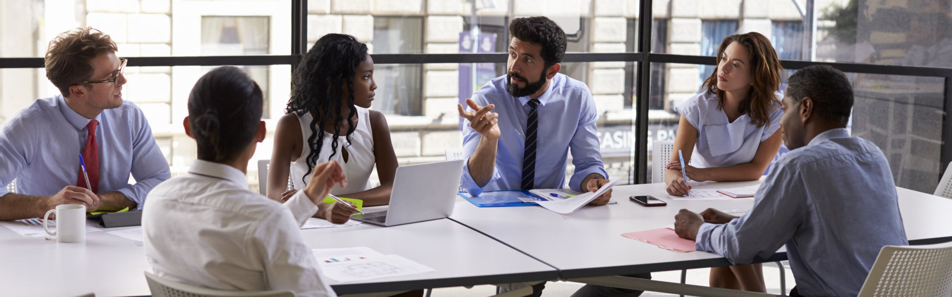 people having a meeting